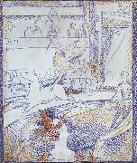 Georges Seurat Study for Circus oil painting